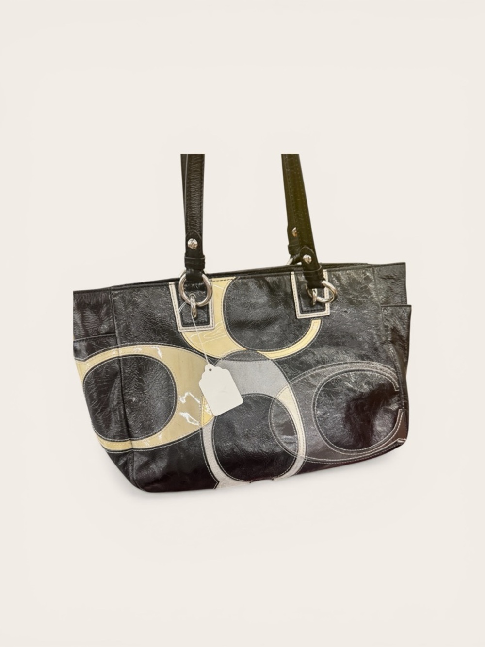 Coach Signature Patchwork Tote + Matching Wallet Set | Leather | Brown Neutral - Picture 5 of 5